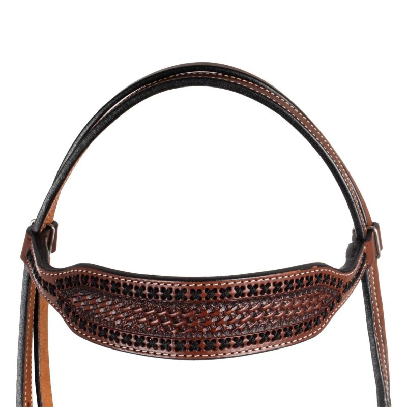 Pool's Equitazione Testiera Western con frontalino largo