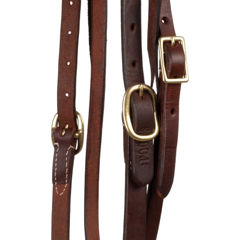 Pool's Equitazione Briglia Western in cuoio con frontalino dritto
