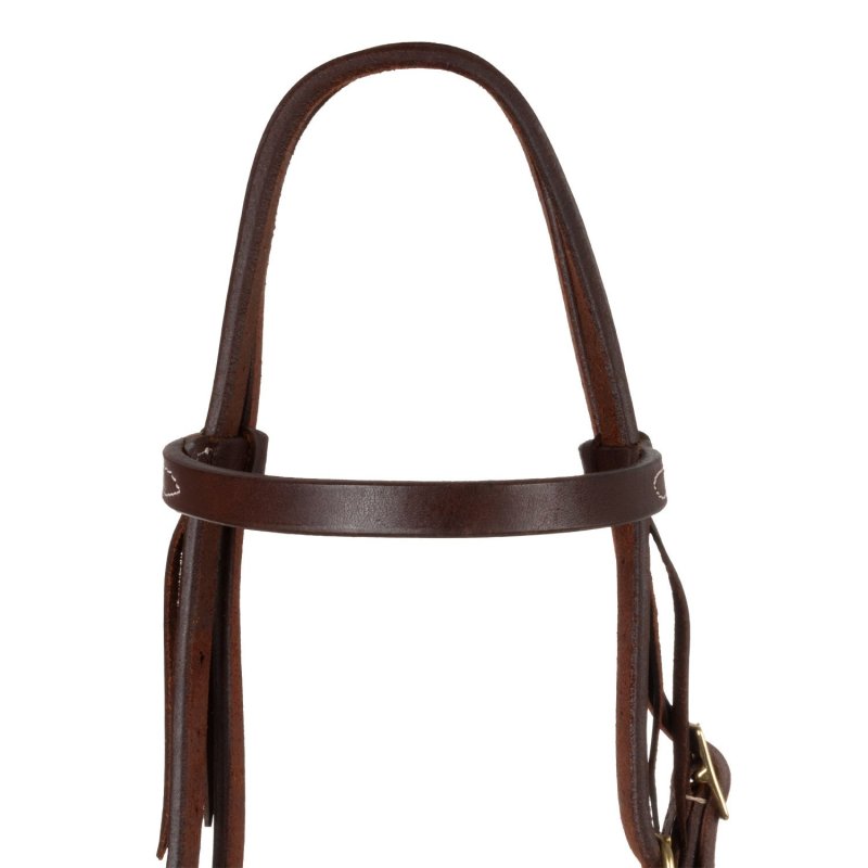 Pool's Equitazione Briglia Western in cuoio con frontalino dritto