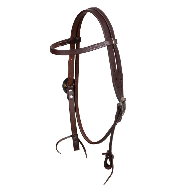 Pool's Equitazione Testiera Western fantasia con fibbie in acciaio inox