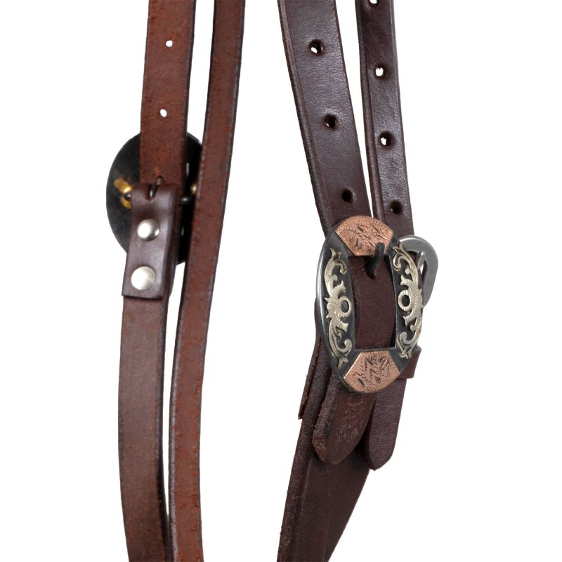 Pool's Equitazione Testiera Western fantasia con fibbie in acciaio inox