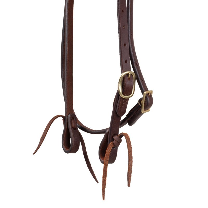 Pool's Equitazione Briglia Western monorecchio con sottogola (ottone)