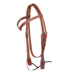 Pool's Equitazione Testiera con frontalino a V in cuoio argentino Harness