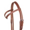 Pool's Equitazione Testiera con frontalino a V in cuoio argentino Harness