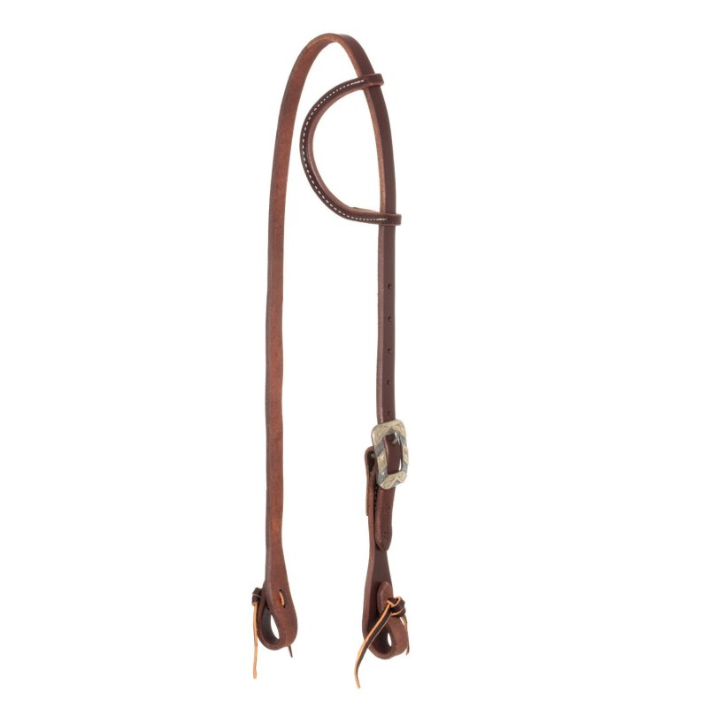 Professional's Choice Testiera Western a un orecchio in cuoio oliato 5/8"