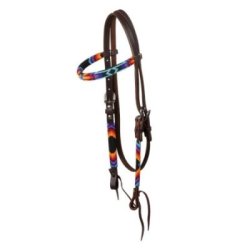 Pool's Equitazione Testiera Western oliata con frontalino e perline