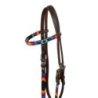 Pool's Equitazione Testiera Western oliata con frontalino e perline