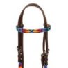 Pool's Equitazione Testiera Western oliata con frontalino e perline