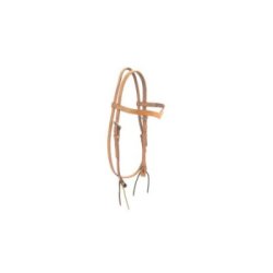 Lakota Saddlery Testiera con frontalino a V cuoio ingrassato