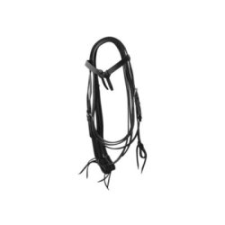 Lakota Saddlery Testiera fiocco cuoio liscio con redini