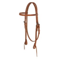 Lakota Saddlery Testiera con frontalino dritto cuoio ingrassato