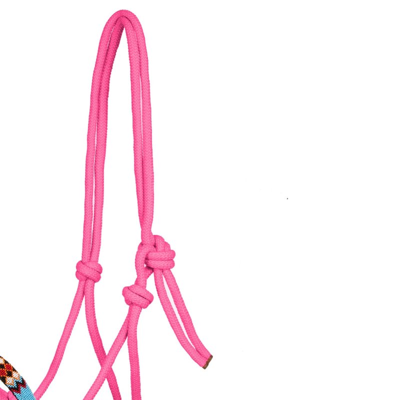 Pool's Equitazione Cavezza in corda con decorazioni perline con lunghina